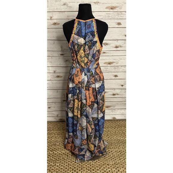 Anthropologie Ranna Gill Condesa multicolored halter neck maxi dress Size Small - Picture 7 of 9